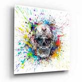 Mechanical Skull Glass Wall Art.